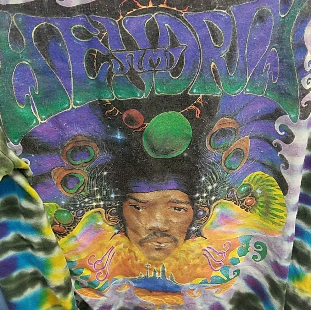1997 tye dyed jimi hendrix shirt